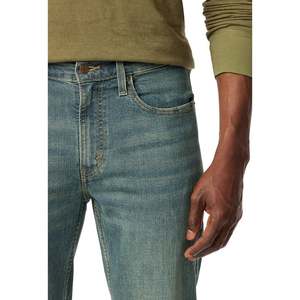 Jeans de Mezclilla para Hombre, Corte Recto, Ajustados, Lavado Oscuro, Algodón de Peso Medio, Estilo Casual, para Otoño - Product Image 4