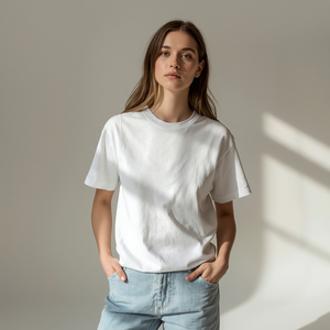 Comfort Blank T Shirt Soft Cotton Plain Basic Tee for Men Women with OEM ODM Customization - Product Image 4