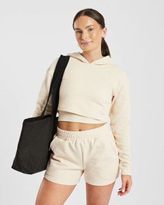 OEM Custom Design ManufacturerWaffle Crop Hoodie & Shorts 2 Piece Set <b>Women's</b> Tracksuits Breathable Sportwear <b>Women</b> <b>Sweatsuits</b> - Product Image 5