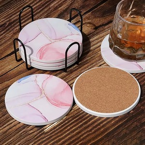 Factory Sale Marble Coaster Set Modern Non-Slip <b>Mats</b> & Pads Amazingly Crafted By Indian Skilled Artisans - Product Image 4