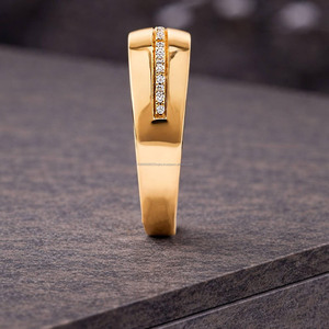 Men's Round Cut Moissanite Diamonds Wedding Band Hip Hop Style Wide Channel <b>Set</b> Engagement <b>Ring</b> 925 <b>Sterling</b> <b>Silver</b> Jewelry - Product Image 4