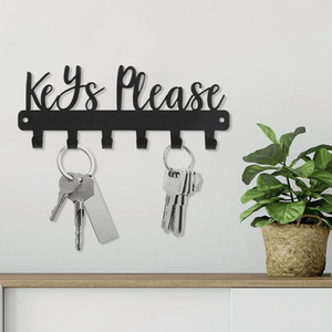 CIFbuy Elegante Portachiavi Moderno in Ferro Nero con Gancio Singolo da Parete per Ingresso, Ufficio, Casa - Ideale per Servizio di Ritiro Temu TikTok - Product Image 2