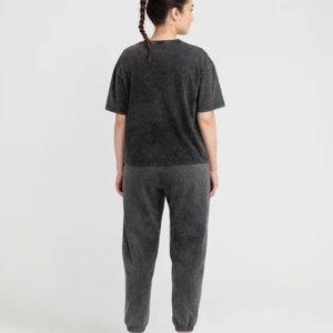 Camisetas de mezclilla para hombre y mujer, OEM, estilo casual urbano, transpirables, 100% algodón, para gimnasio, con logo personalizado, 360g, para todas las estaciones. - Product Image 4