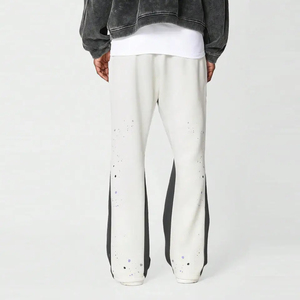 Pantalon de survêtement évasé pour homme, style Hip Hop, ample, doux, uni, en tissu mélangé, confort garanti - Product Image 4