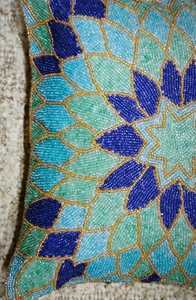 Cheap Embroidered Beaded Pillow Cover for Bohemian Home Interiors Sofa Styling, Bedroom Decoration and Traditional Living Space - Product Image 3