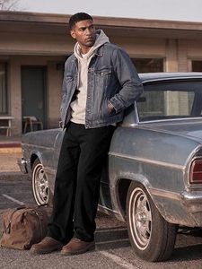 Jean cargo baggy Y2K pour homme en denim extensible, coupe ample à jambe large, taille haute, écologique et respirant - Product Image 4