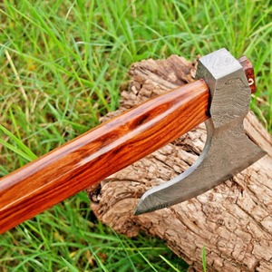 Hacha vikinga de estilo nórdico con mango de madera grabado, hacha de acero al carbono, hacha de Odín, hacha coleccionable hecha a mano, precio directo de fábrica - Product Image 5