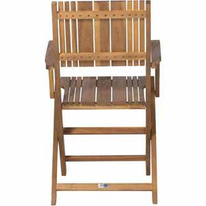 Chaise de salle à manger en bois massif durable, écologique, imperméable, avec accoudoirs, pour l'école et l'extérieur, design rustique moderne - Product Image 4