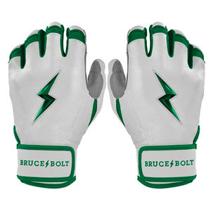 <b>Chrome</b> Series Short Cuff Batting Gloves Green Lightweight Design Infield Outdoor Use Sports Gloves Supplier BRUCE BOLT - Product Image 1