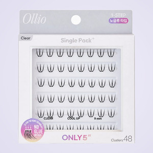Extensiones de pestañas al por mayor Olio sin pegamento, paquete individual PLUS, transparentes, cortas, 2 tipos, elige 1 pestaña - Product Image 1