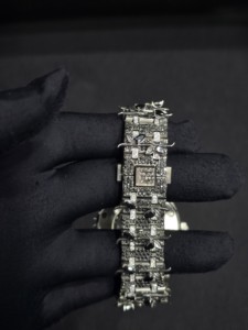 Luxury Men's Automatic <b>Watch</b> Stainless Steel Black Dial Diamond Bezel <b>Case</b> 41mm Analog Sapphire Crystal Band Customizable Design - Product Image 5