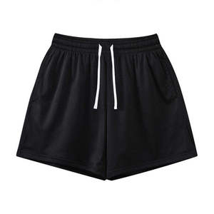 Men's White Mesh Shorts <b>Mid</b> Waist Breathable Casual Solid Color Woven Spandex/Polyester Waterproof Drawstring Closure High - Product Image 2