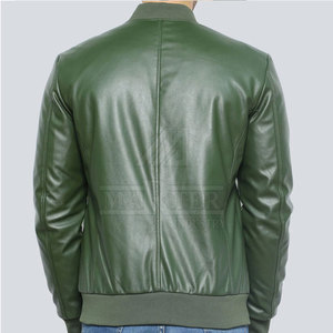 High Quality Genuine <b>Leather</b> Winter <b>Jacket</b> for <b>Men</b> Stand Front Breathable Windproof Offering Comfort Warmth Timeless Fashion - Product Image 2
