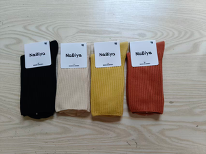 Chaussettes en coton côtelé respirantes pour femmes, taille unique, antibactériennes, longueur mi-mollet, pour usage quotidien - Product Image 6