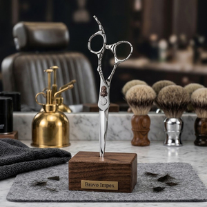 Gold Coated Barber Scissors Professional Hair Cutting Shears Salon Tool High Hardness Straight Razor Blade Pack Set Material - Product Image 1