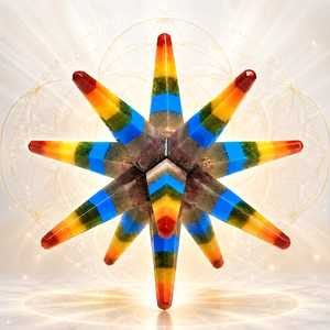 Estrella Merkaba de Cristal de Piedra Natural al por Mayor, Estrella Tallada de 12 Puntas con 7 Chakras, Gema Curativa de Cristal Unido - Product Image 6