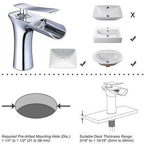 Rubinetto per lavabo cromato a 1 foro con altezza del beccuccio di 4 pollici - Product Image 2