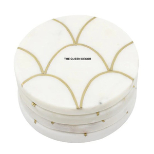 Posavasos Decorativos para Té y Café, Juego de Posavasos Metálicos de Color Dorado con Diseño Texturizado, Forma Redonda, para Uso en Restaurantes - Product Image 6