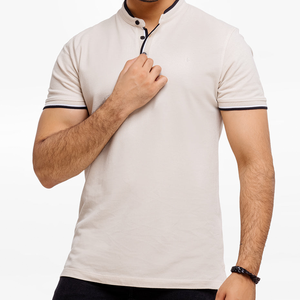 Camiseta de Manga Corta para Hombre, de Alta Calidad, Color Sólido, Casual, Transpirable, Corte Regular, Tejido Piqué de 220g, Personalizable - Product Image 3