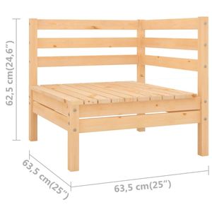 Canapé d'angle modulaire moyen en bois de pin massif naturel, polyvalent et élégant - Product Image 6
