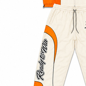 Ensemble de survêtement Ready To Win Industries, crème et orange, manches longues, fermeture éclair, sportif, respirant, polyester, adulte, unisexe, printemps - Product Image 2
