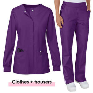 Ensemble de travail et veste de blouse à manches longues avec boutons-pression OEM 2026 - Uniformes multicolores pour infirmières et médecins pour le personnel hospitalier et les professionnels de la santé - Product Image 6