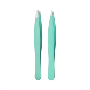 Pince à épiler professionnelle en forme de L pour cils, pointe incurvée, extension de cils volume, outil de beauté de précision - Product Image 4