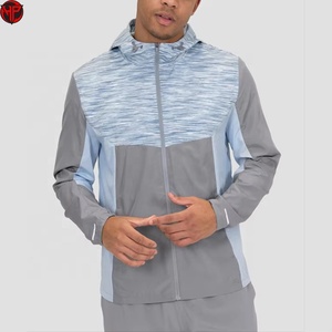 <b>Men's</b> 3 Tone Lightweight Windproof <b>Jacket</b> Quick Dry Hooded Sports Outerwear for Running Training <b>Jacket</b> Outdoor Wear - Product Image 1
