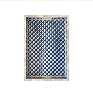 Bandejas Rectangulares Hechas a Mano, Bandejas Grises para Servir, Estilo Indio con Incrustaciones de Hueso, Decoración Elegante de Madera para el Hogar, Dubái, Arabia Saudita - Product Image 3