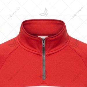 Sweat-shirt personnalisé à col zippé Delta avec logo brodé en chenille DST 1913, haut à demi-zip grec 100% coton molletonné, Sorority - Product Image 4