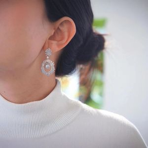 Pendientes de Perlas Naturales de 9-10 mm, Redondos e Impecables, Material S925, Joyería de Moda, Venta al Por Mayor del Fabricante - Product Image 4