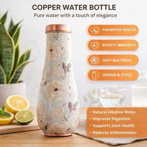Botella de Agua de Cobre Reutilizable, Ecológica, Impresa, a Prueba de Fugas, Botella de Cobre Puro para la Salud Ayurvédica, para el Hogar, Gimnasio, Oficina, Venta al Por Mayor - Product Image 6