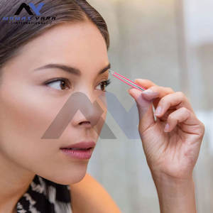 Pinzas para Pestañas de Acero Inoxidable y Aleación, Juego de 9 Piezas, Pinzas para Pestañas Color Oro Rosa, Estilo Moderno - Product Image 6