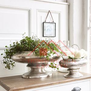 Centre de table et décoration intérieure, pot en argent pour centre de table de mariage, décoration de jardin en métal aluminium, urnes, vase - Product Image 3