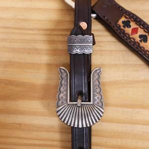 Ensemble de têtière et de collier de poitrail Western en cuir de vachette de qualité supérieure, léger, aux designs tendance, équipement équestre saisonnier, best-seller - Product Image 3