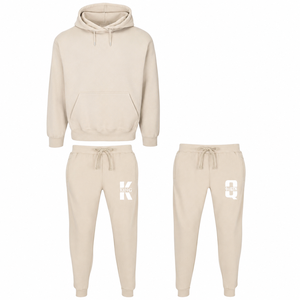 Ensemble de survêtement décontracté et respirant en coton 100 % pour homme, grande taille, avec logo personnalisé OEM, deux pièces, style streetwear et sportswear - Product Image 3