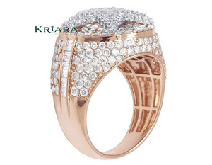 Bague signet unisexe en argent 925 avec diamants de laboratoire taille brillant rond couleur D pour usage quotidien - Product Image 4