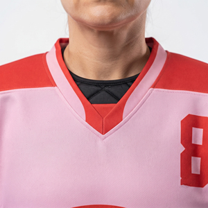 Women's Ice Hockey Jersey Sublimation Print Women's V-Neck Full Sleeve Ice Jerseys Women's Mesh Ice Hockey Jersey - Product Image 4