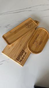 Plateau de service décoratif en bois multi-formes Ramadan Mubarak, parfait pour la table de l'iftar et la décoration intérieure, vente en gros depuis l'Inde - Product Image 5