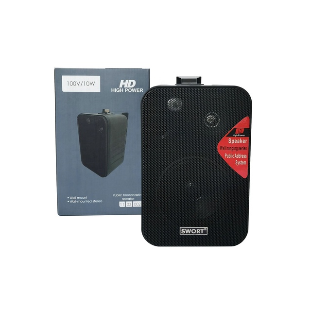 4 Inch 2 Way Black Wall Mounted Speaker 10W 20W for Commercial and Home Use Wireless Bluetooth Wall Speakers