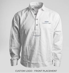 Camisa de Vestir de Invierno para Hombre, 100% Algodón, Transpirable, Ecológica, Manga Larga, Cuello Clásico, Botones al Frente, Estilo Americano Vintage - Product Image 5