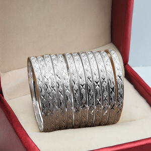 Bracelets en argent plaqué en gros, bracelets tendance, bracelets en laiton plaqué argent, bracelets en argent personnalisés, bracelets en argent traditionnels - Product Image 2