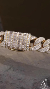 Bracelet Hip Hop Iced Out en Moissanite, Maille Cubaine, Argent 925 Plaqué Or Rose et Rhodium, Chaîne Unisexe pour Cadeau de Mariage - Product Image 3
