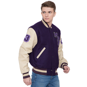 Chaqueta Varsity Personalizada para Hombre, Cuerpo de Lana, Mangas de Cuero, Bordado con Parche de Chenille, Chaqueta Bomber Letterman, Estilo Universitario Vintage de Béisbol - Product Image 5