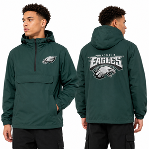 Chaqueta Anorak Texans de Moda Masculina, Sudadera con Capucha y Logotipo del Equipo Bordado Personalizado, Cortavientos, Ropa Deportiva al por Mayor OEM - Product Image 2