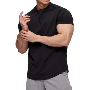 T-shirt tricoté 100 % coton coupe ajustée pour homme OEM, vêtement de sport respirant, haut d'entraînement, commandes en gros USA - Product Image 3