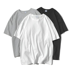 T-shirt Homme Col Rond 100% Coton 220 GSM Qualité Supérieure Personnalisé Délavé à l'Acide Impression Soie Coupe Classique Unie Vente en Gros - Product Image 1