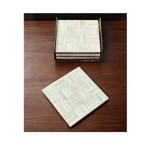 Posavasos cuadrado con incrustaciones de hueso de diseño de alta calidad, Juego de 4 té, café, oficina, bebida, utensilios de cocina, posavasos de comedor, regalo para boda - Product Image 5