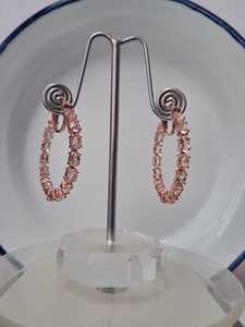 Boucles d'oreilles ovales en morganite naturelle, 3x5mm, en argent sterling 925, ton or rose, bijoux élégants et étincelants pour elle - Product Image 6