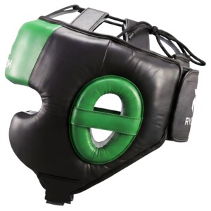 Protector de Cabeza para Boxeo RYDOM, Verde y Negro, de PU, Equipo de Entrenamiento Protector, Venta Caliente, Protector de Cabeza Profesional para Boxeo, Logotipo Personalizado - Product Image 5